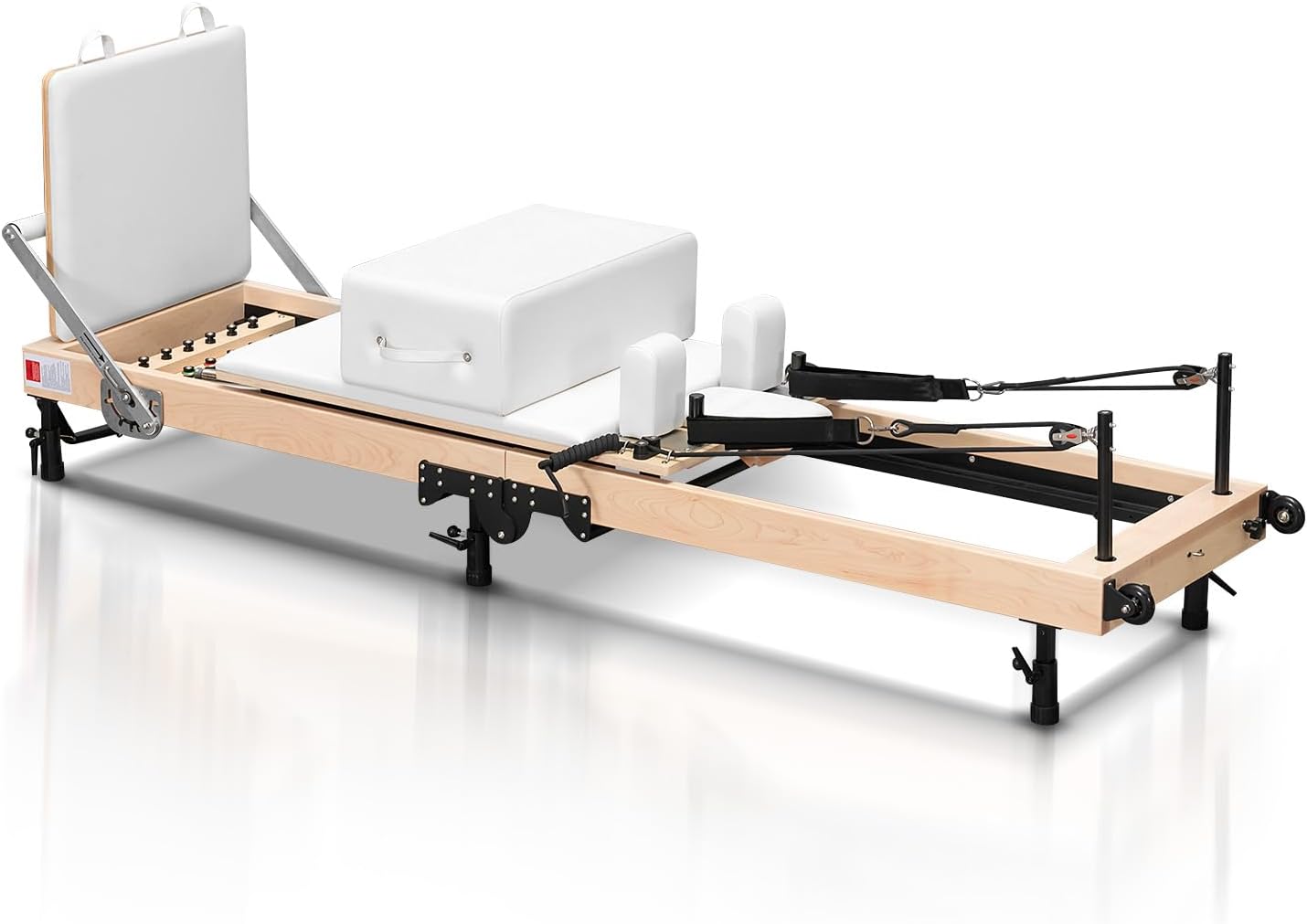 Wood Foldable Pilates Reformer Machine with Accessories